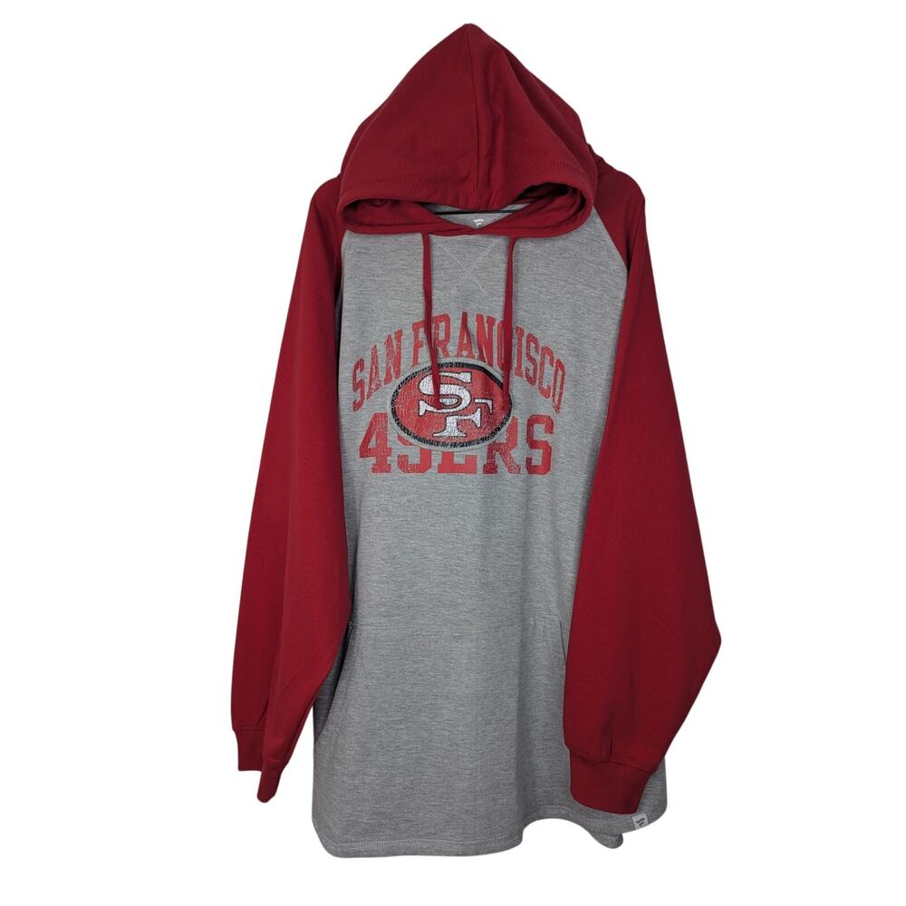 NWT Men's Fanatics NFL San Francisco 49ers Raglan Sleeve Hoodie Big & Tall